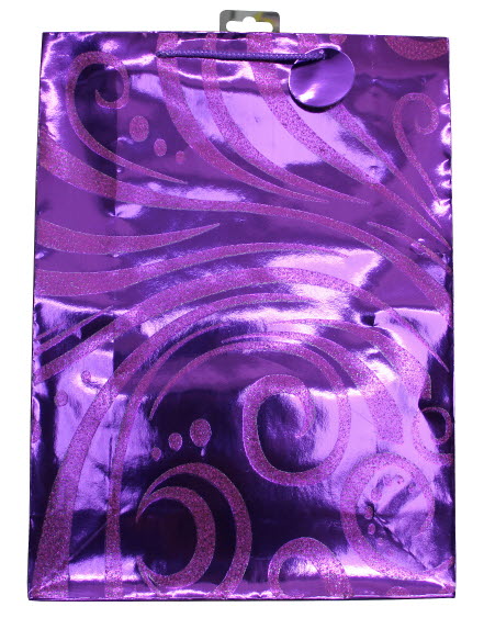 Paper Bag Purple Glitter (XL)