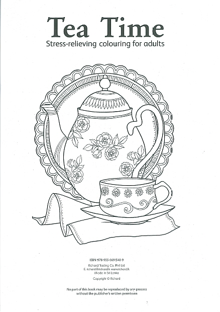 Adult Colouring Book - Tea Time