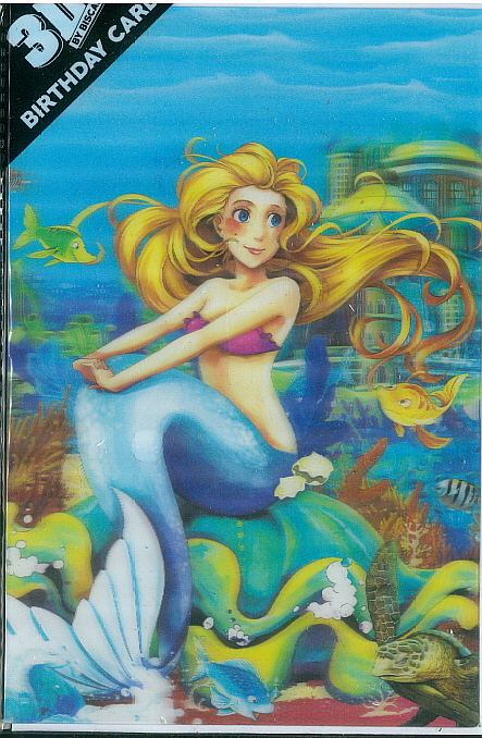 3D Card Mermaid