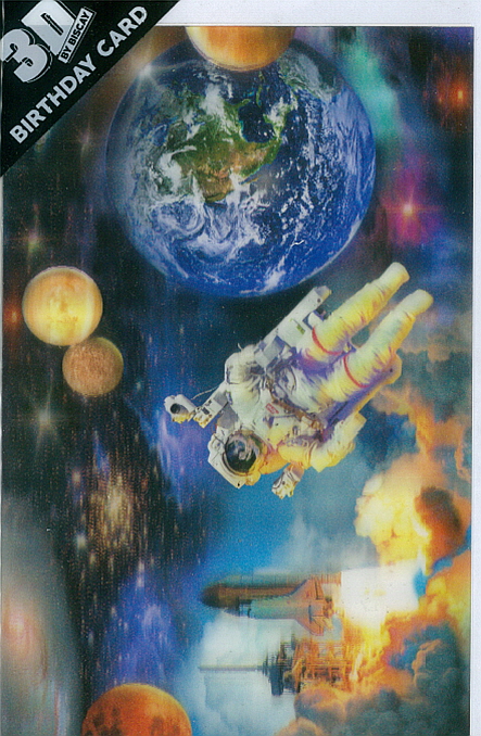 3D Card Astronaut