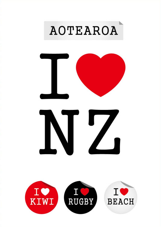 Kiwiana Card I LOVE NZ