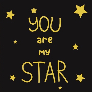 Square Blank Card You are my star