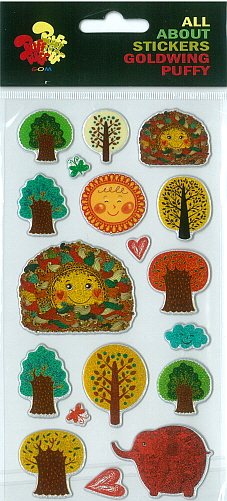 Sticker Puffy Forest Animals