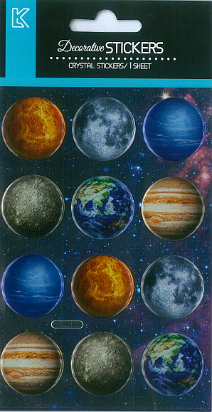 Sticker Crystal Planets