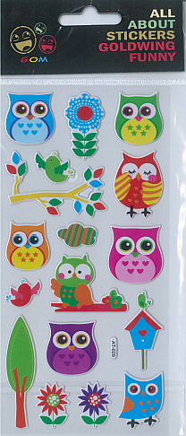 Sticker Funny Owls