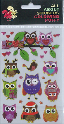Sticker Puffy Owls