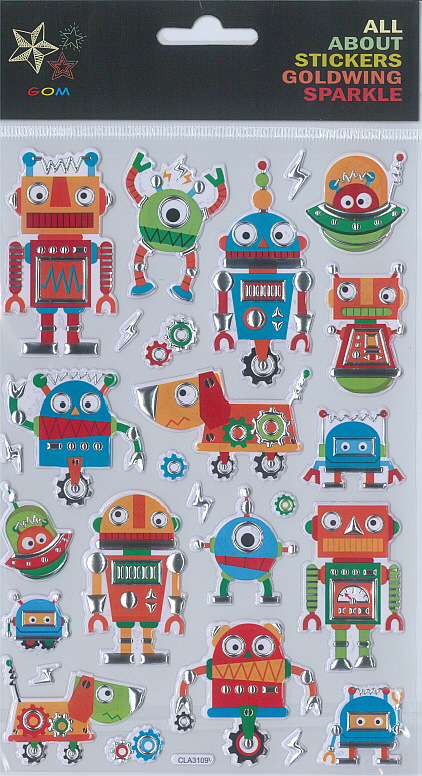 Sticker Sparkle Robots