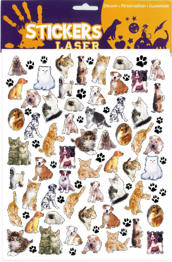 Sticker A4 Cats & Dogs