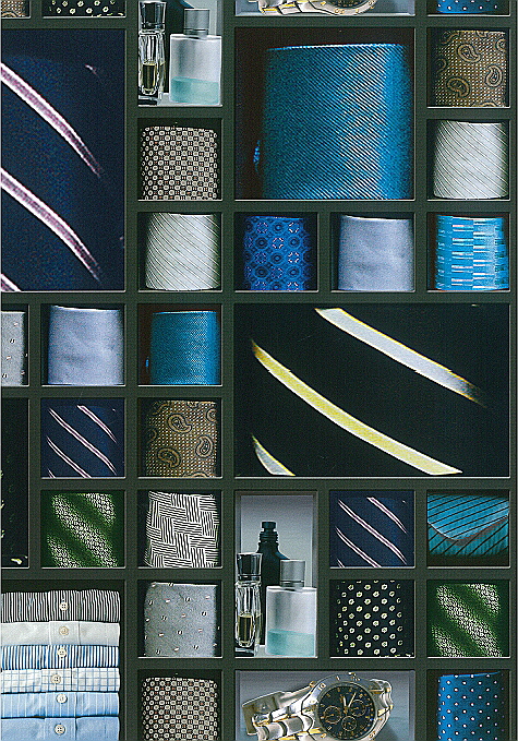 Folded Wrapping Paper Ties & watch